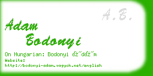 adam bodonyi business card